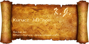 Kurucz János névjegykártya
